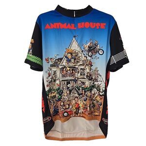 National‎ Lampoon's Animal House Primal Wear Men's Large Cycling Jersey EUC!